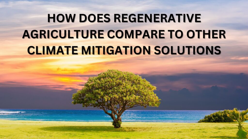 how does regenerative agriculture compare to other climate mitigation solutions